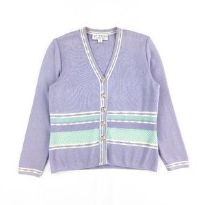 St. John collection pastel cardigan knit sweater